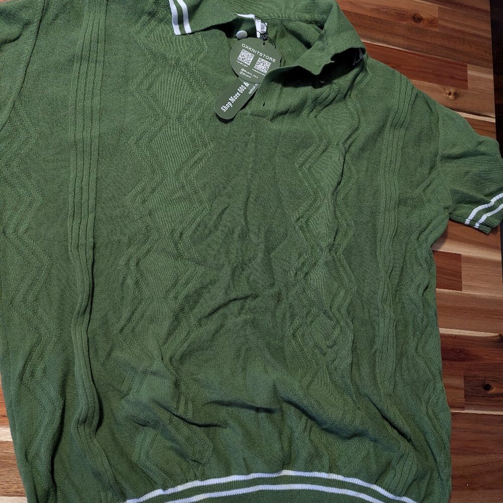 Oxknit Green Polo 3XL